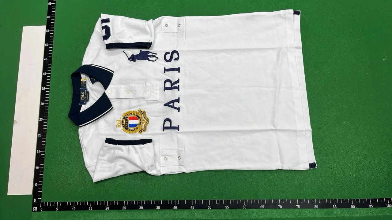 XM Pony Jersey with Lapel and Embroidered City Style Short-Sleeve Top