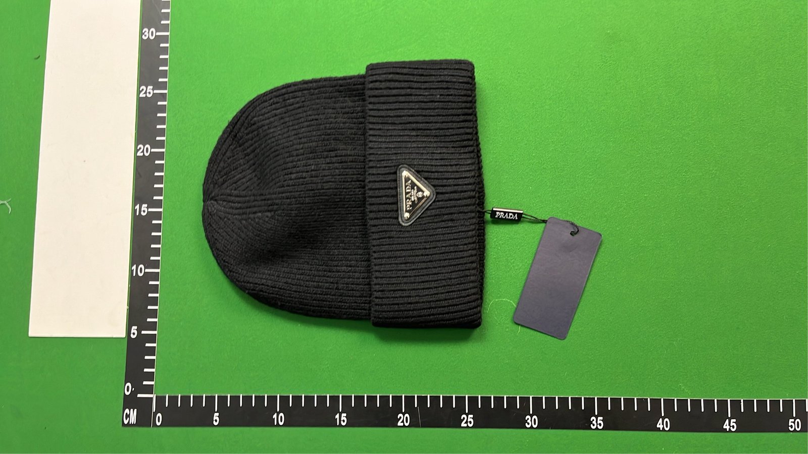 Prada Knitted Beanie Hat with Triangle Logo - Winter Accessories