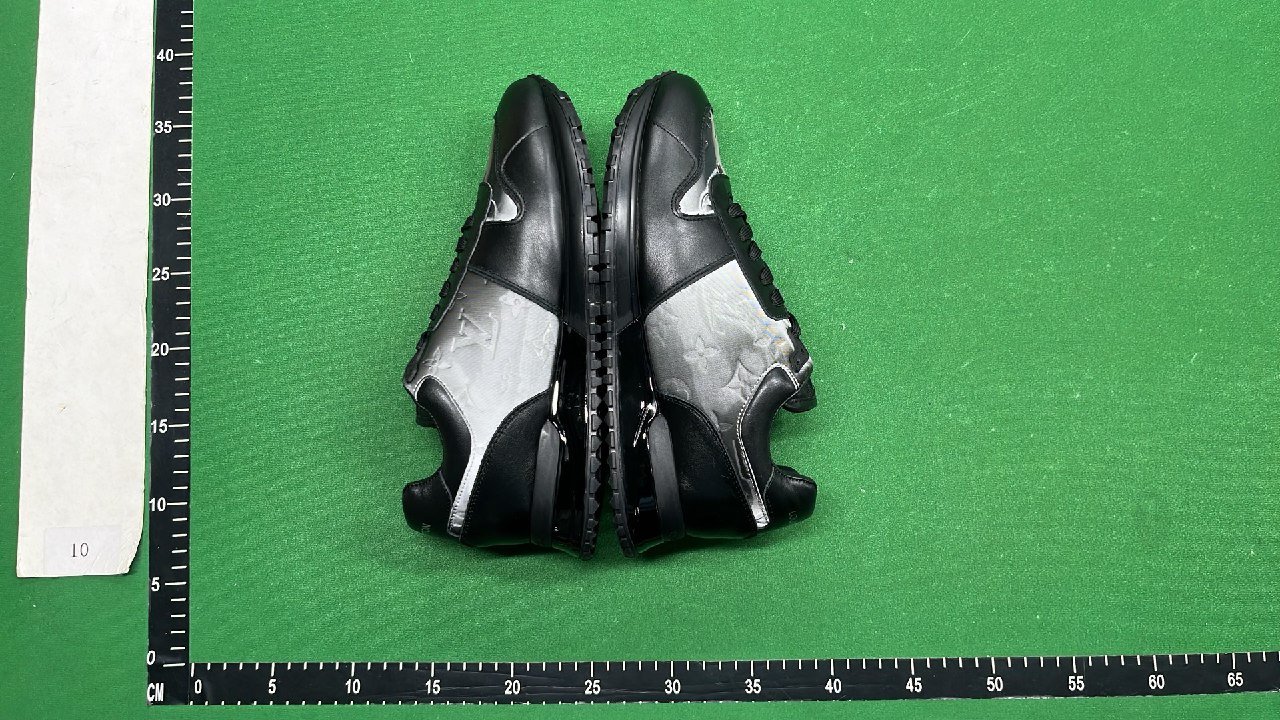 Louis Vuitton Monogram Sneakers Black Leather Casual Shoes