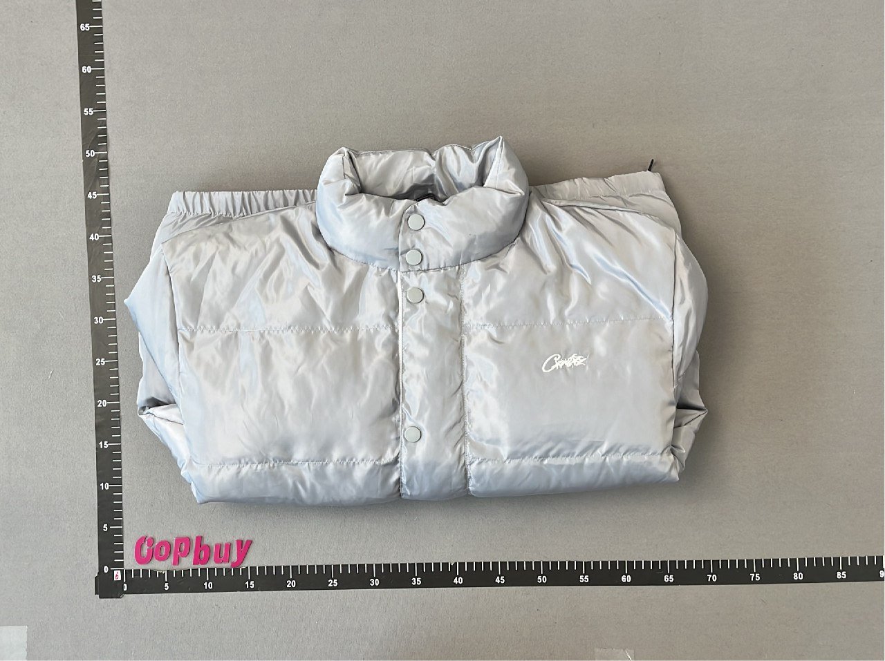 Black Puffer Jacket with Yellow Logo - Cavetts Winter Coat