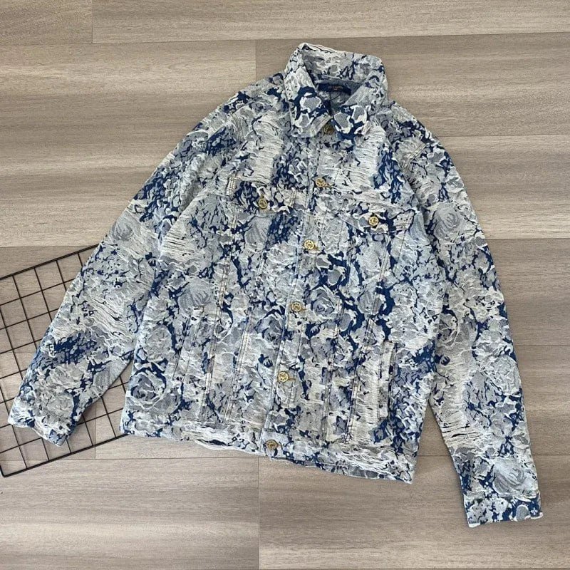 SJSQ-TOP quality embroidered denim jacket, new autumn style, literary and artistic, loose and slimming long-sleeved denim jacket.