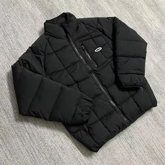 New winter ACG men's and women's loose-fitting, warm, thick hooded cotton-padded jacket with small hook embroidery, windproof style.