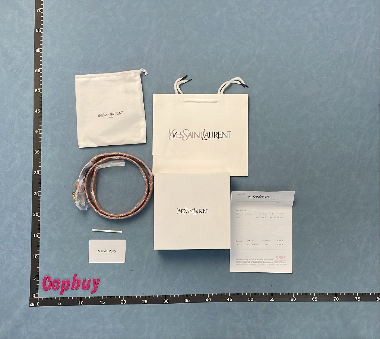 YSL Classic Leather Belt with Double Ring Buckle