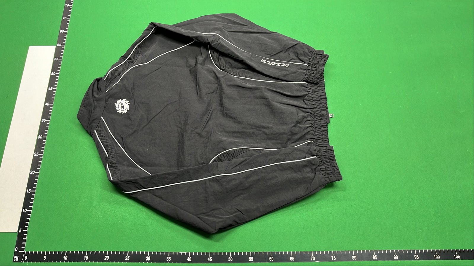 Black Track Jacket with Reflective Stripes