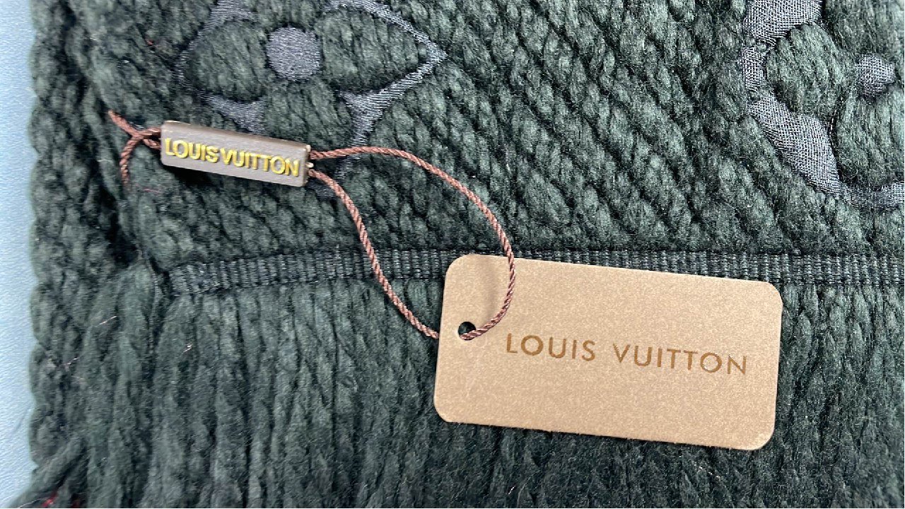 Louis Vuitton Monogram Shawl Scarf with Tassels