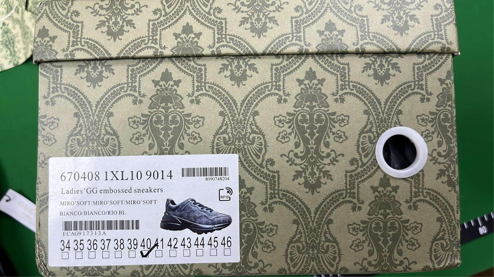 Gucci Rhyton Leather Sneakers with Logo Patch