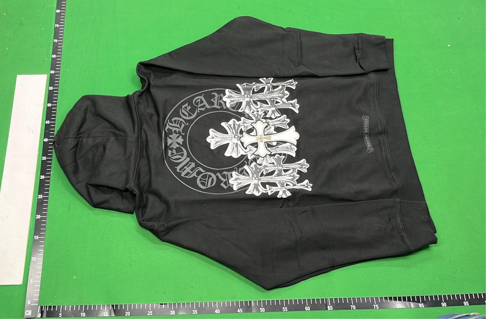  Chrome Hearts Black Hoodie with Purple Embroidery