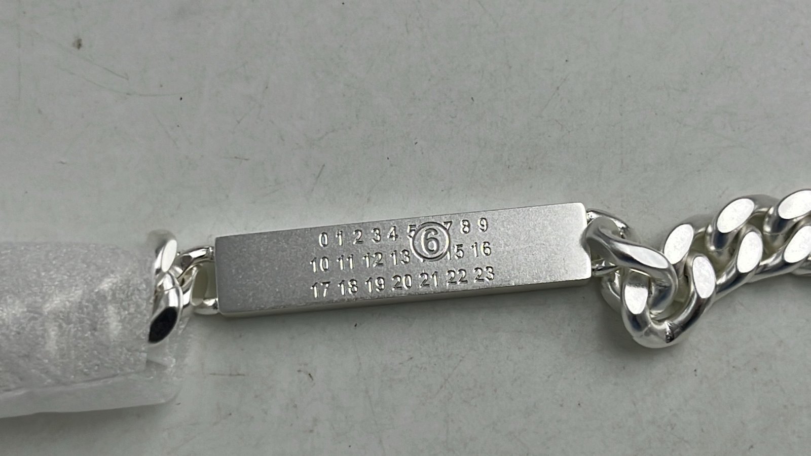 MM6 Silver Chain Necklace with Gift Box and Tag